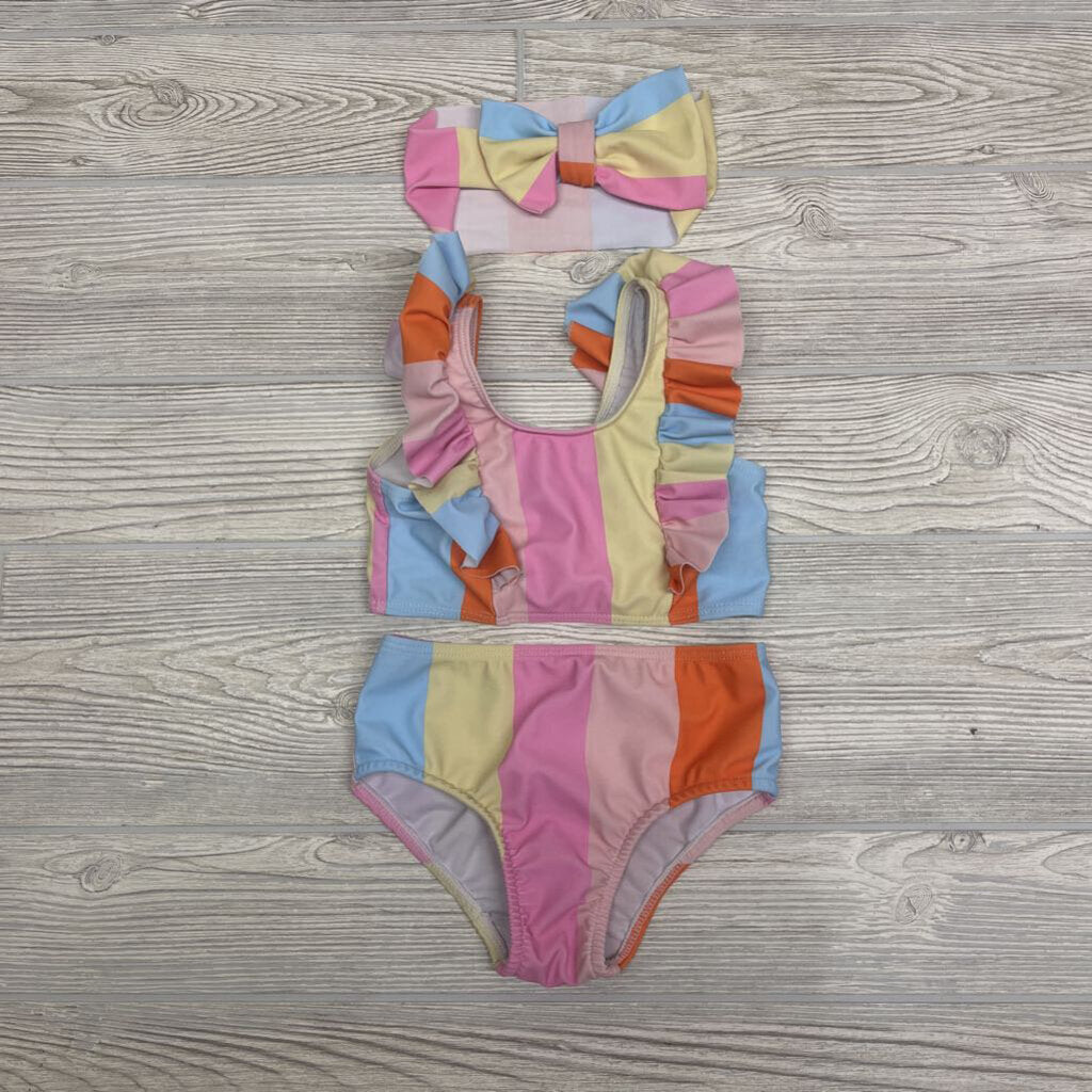 2 Pc Swimsuit Stripes