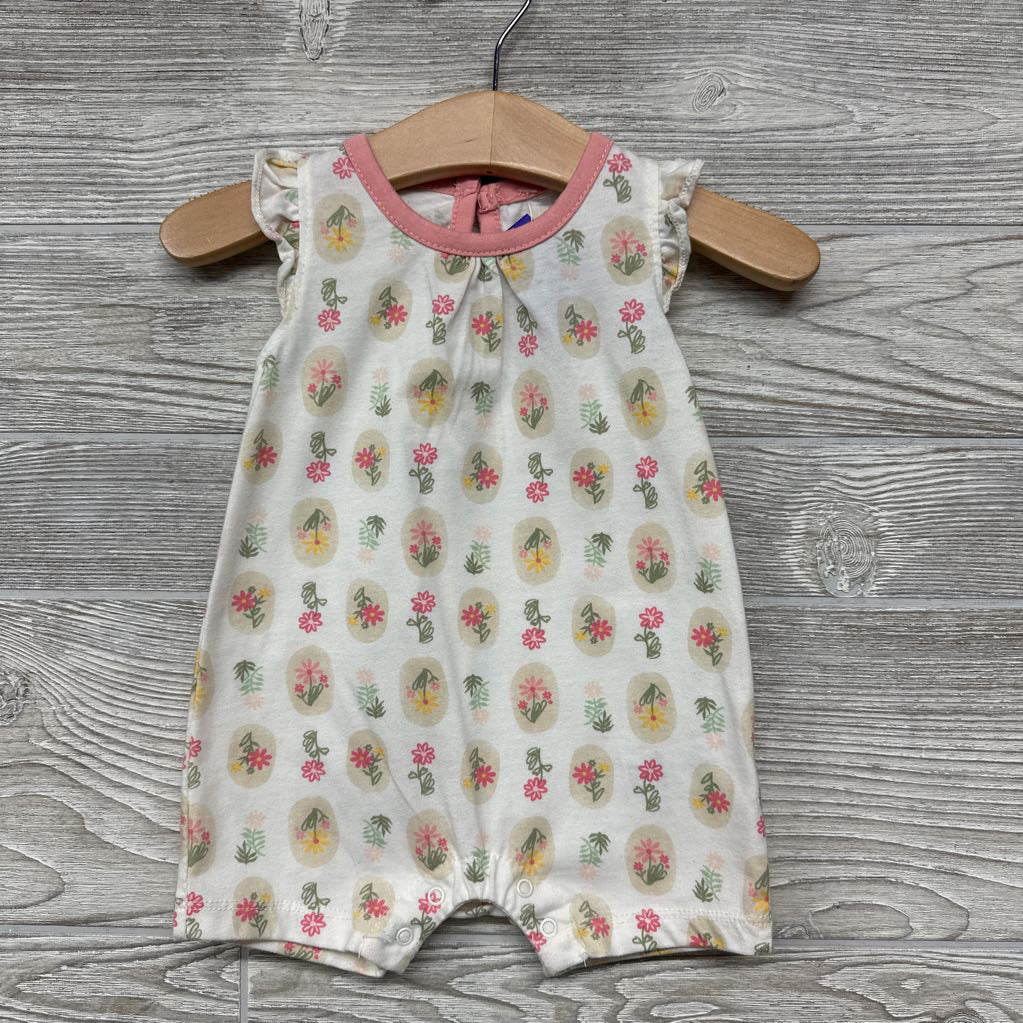 Romper Flowers Flutter Sleeves