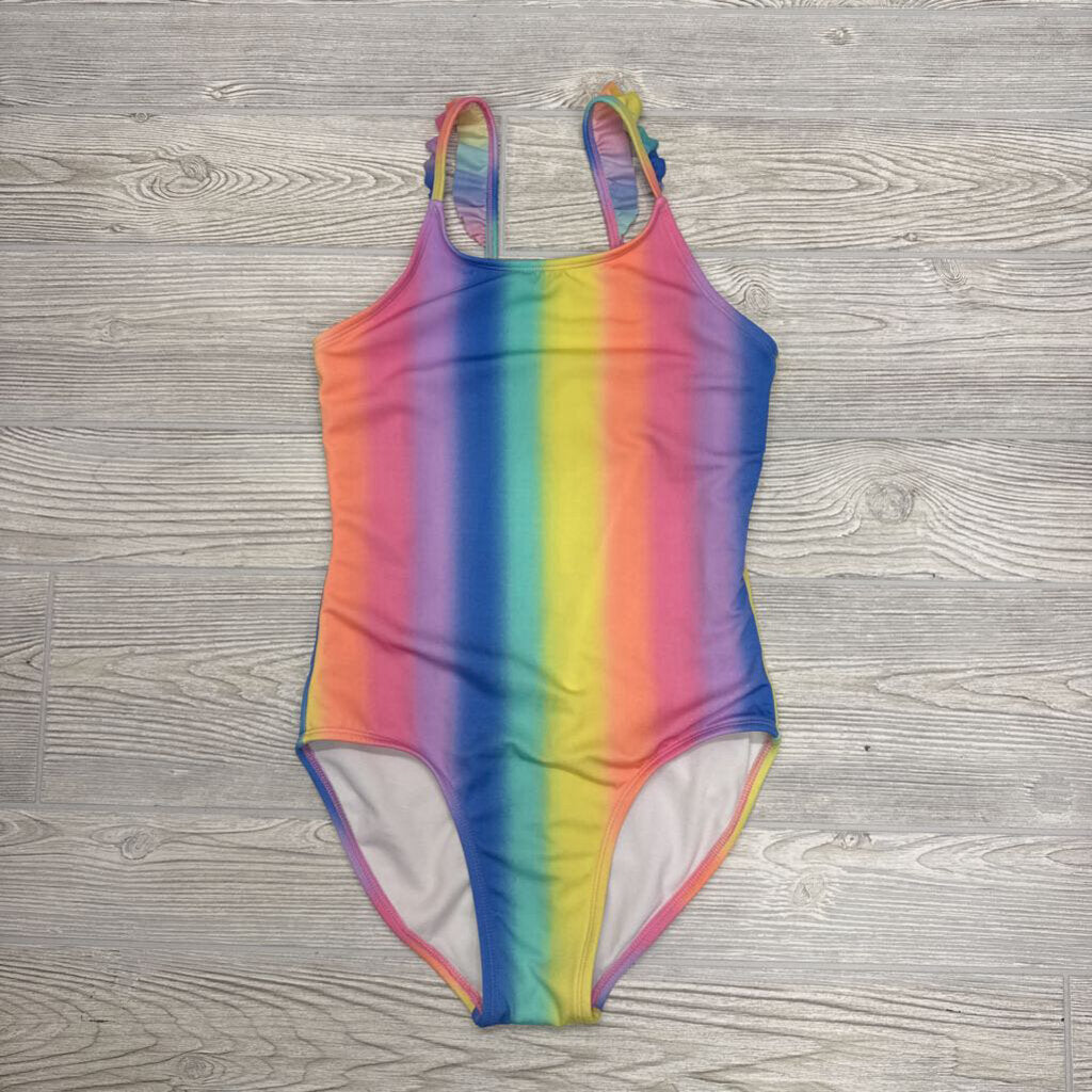 1 Pc Ombre Stripes Swimsuit