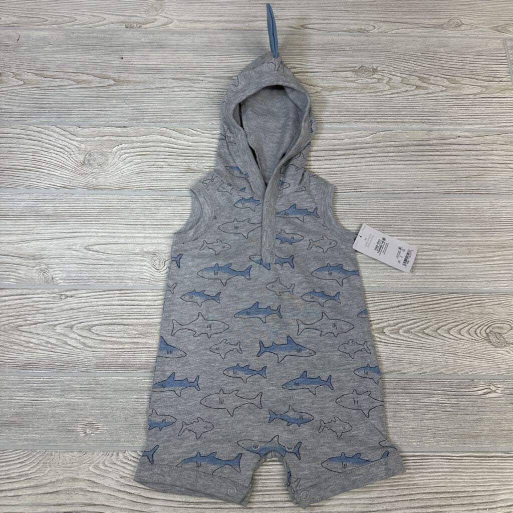 NEW Shorty Romper W/ Hood Sharks