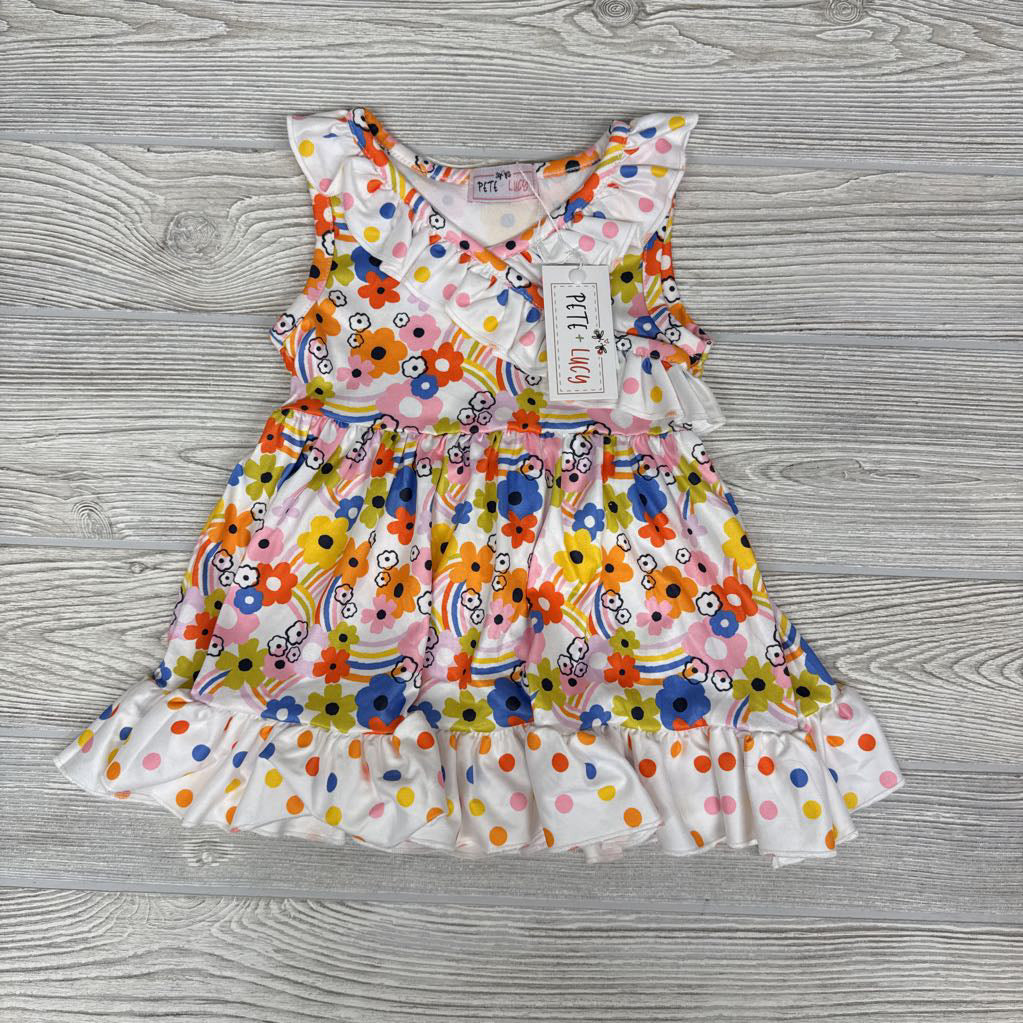 NEW Tank Dress Ruffles Flowers