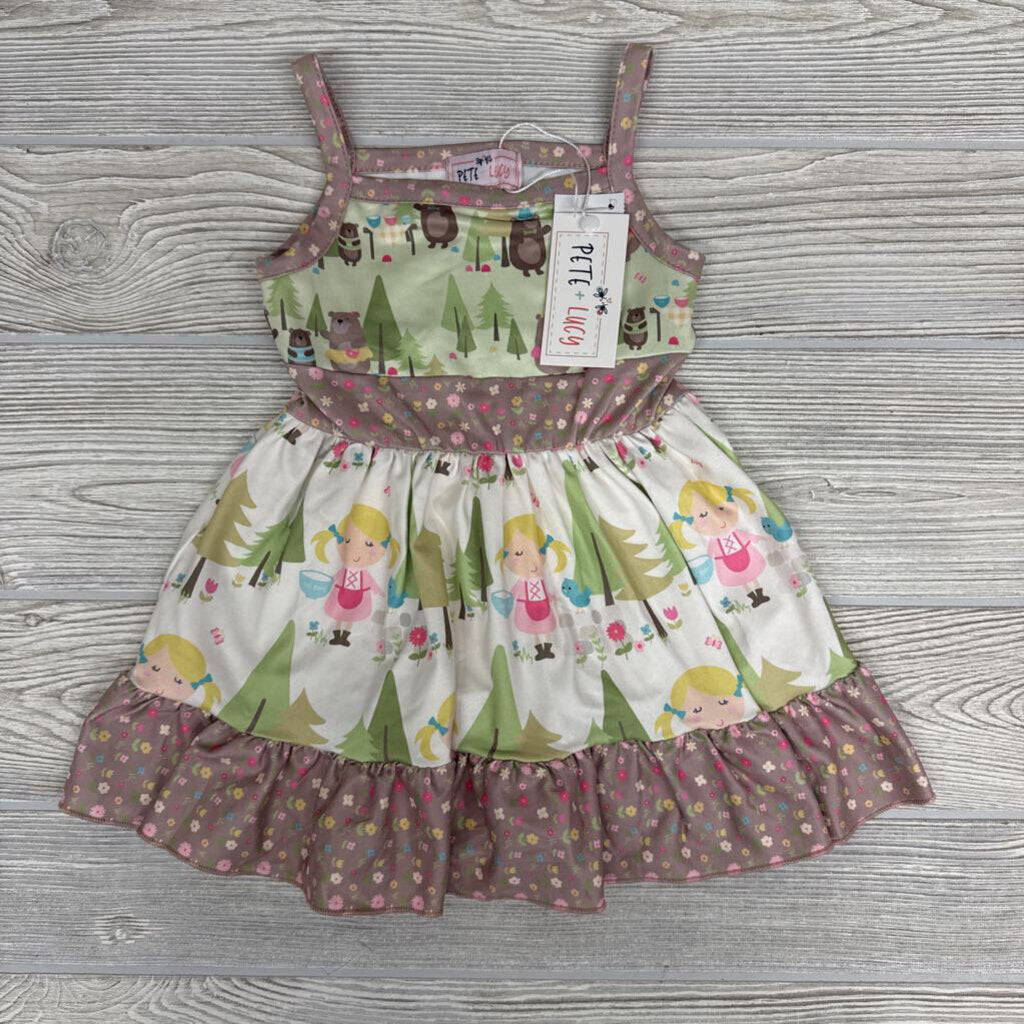 NEW Tank Dress Bears Trees Flowers