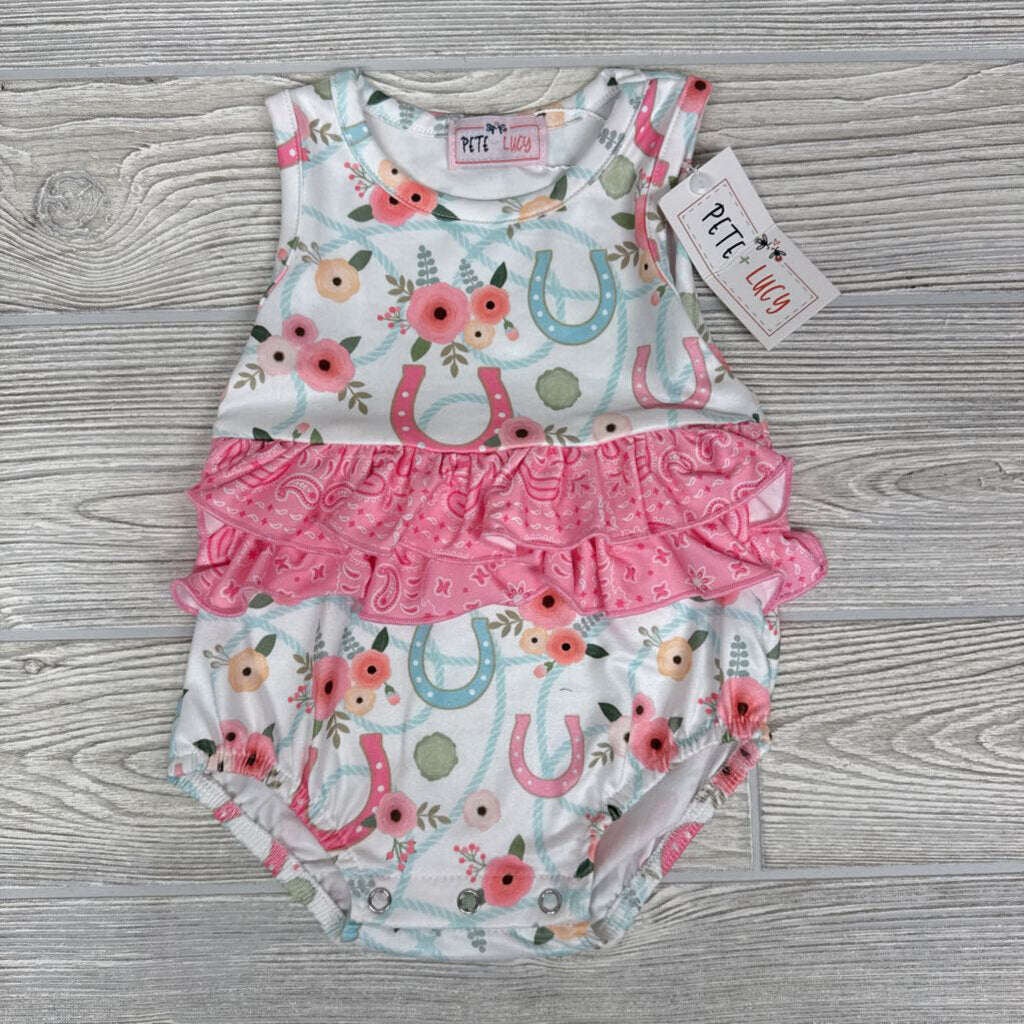 NEW Tank Romper Flowers Horseshoes