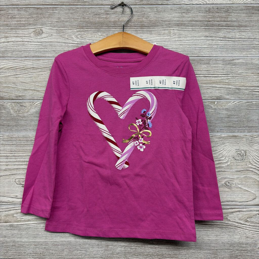 NEW LS Shirt Candy Cane Heart