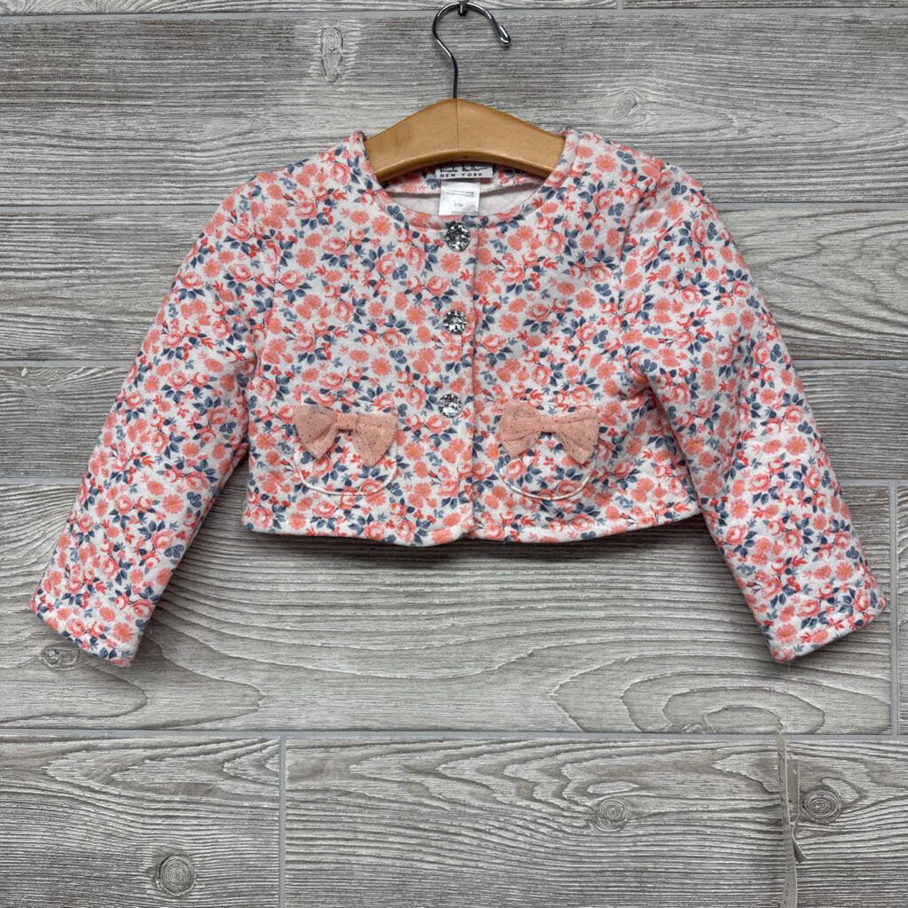 NEW Button Up Jacket Flowers Rhinestone Buttons
