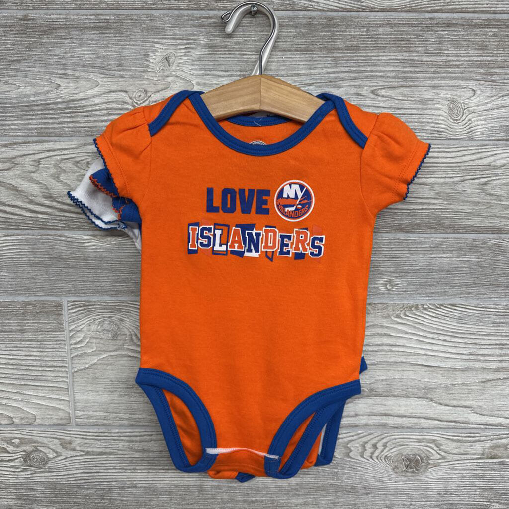 NEW 3 Pk Bodysuit NY Islanders Hockey