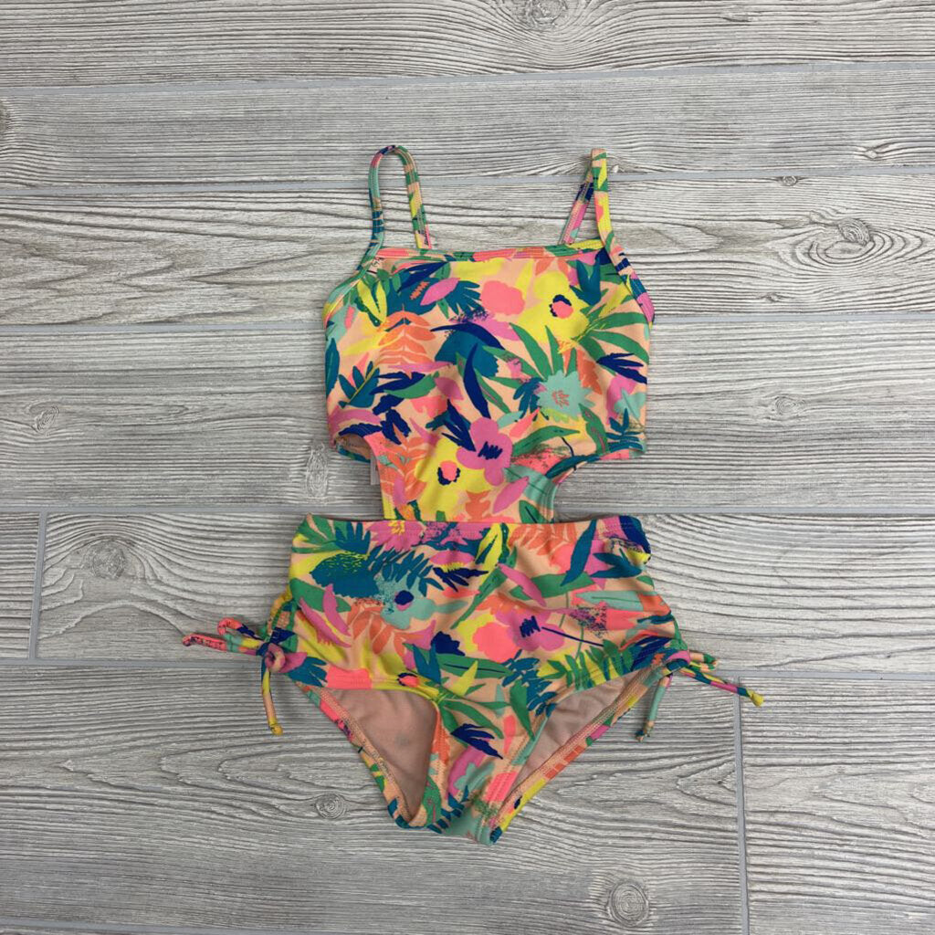 Swimsuit Side Cut Out Leaves Side