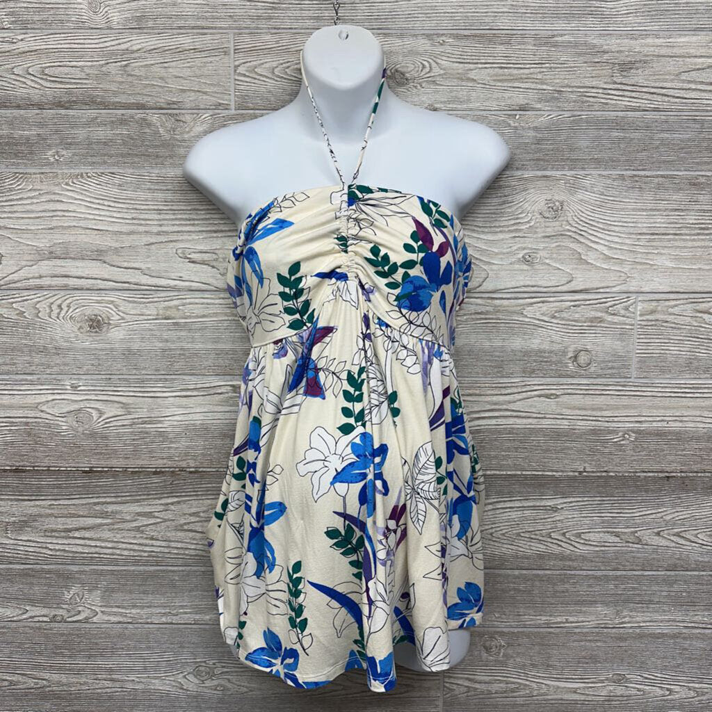 NEW Halter Tank Top Flowers Medium