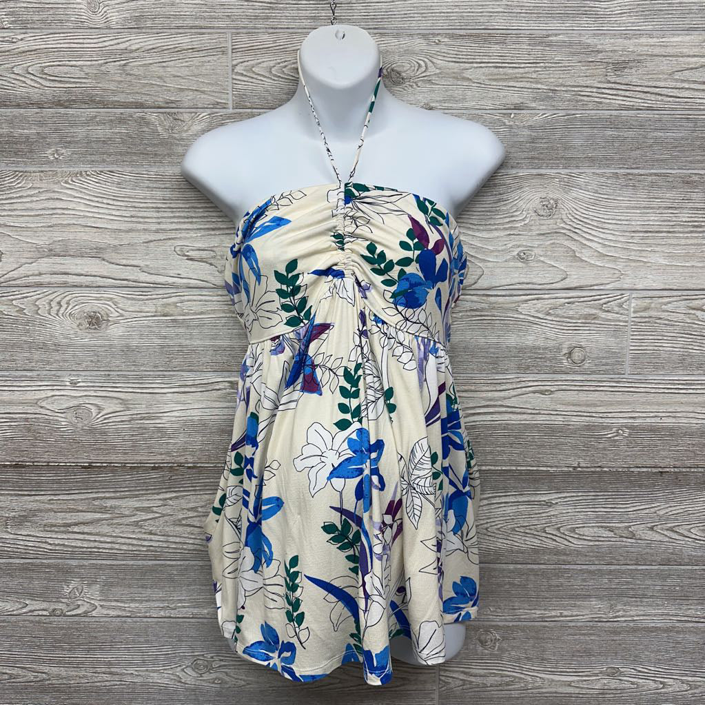 NEW Halter Tank Top Flowers Medium