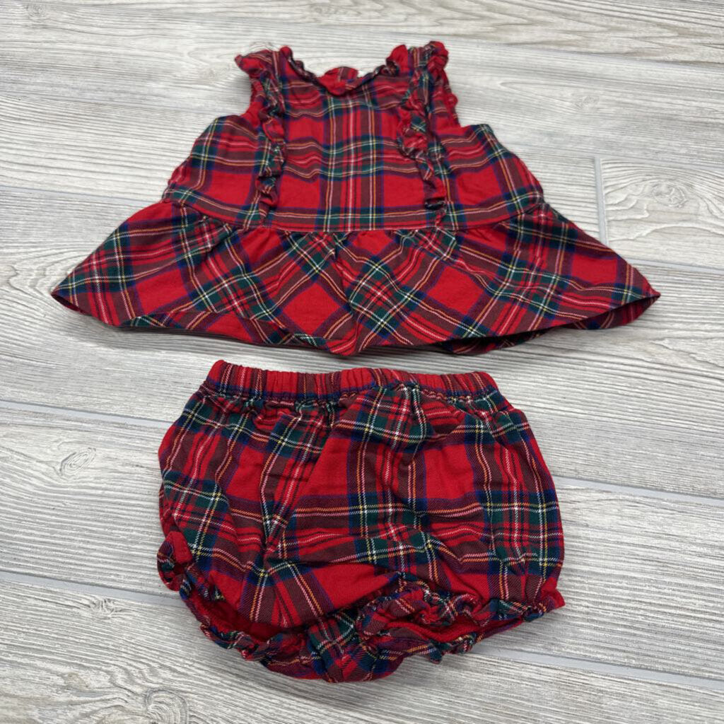 Plaid Dress & Bloomers Ruffles