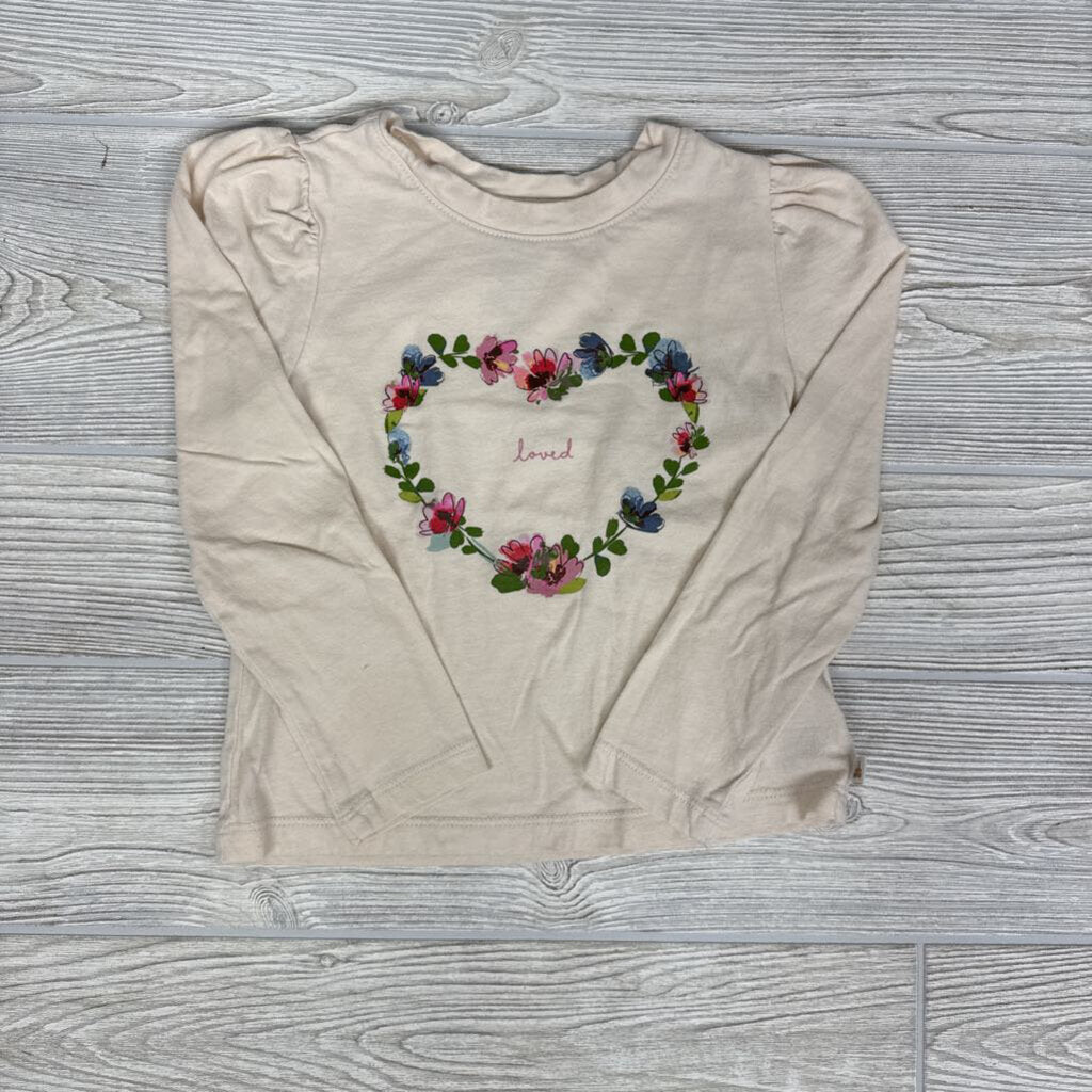 Cap Sleeve LS Shirt Flower Heart Loved