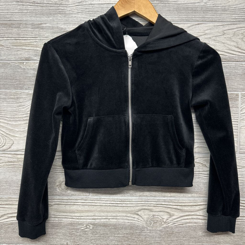 Velour Crop Full Zip Hoodie
