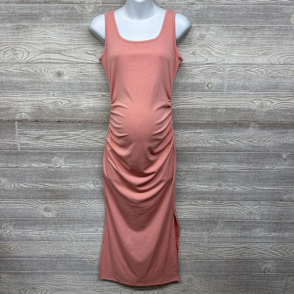 NEW Ruched Ribbed Tank Dress