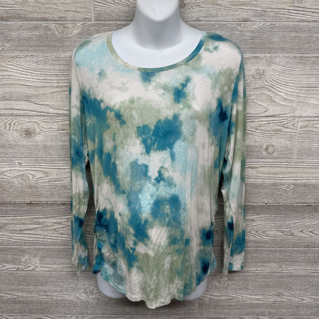 LS Ruched Shirt Tie Dye