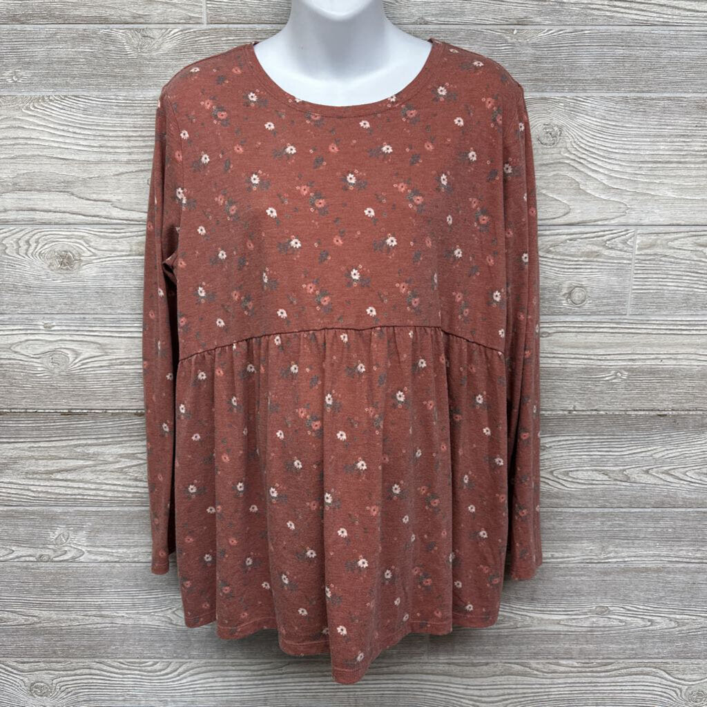 LS Babydoll Shirt Flowers