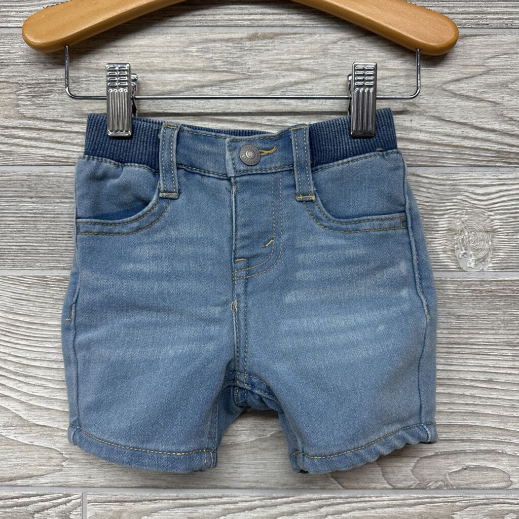 Knit Denim Shorts