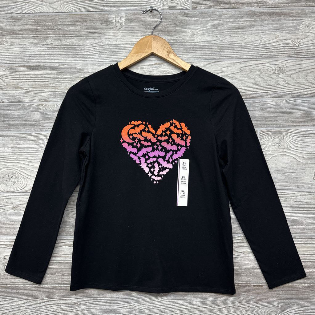 NEW LS Shirt Glitter Bat Heart