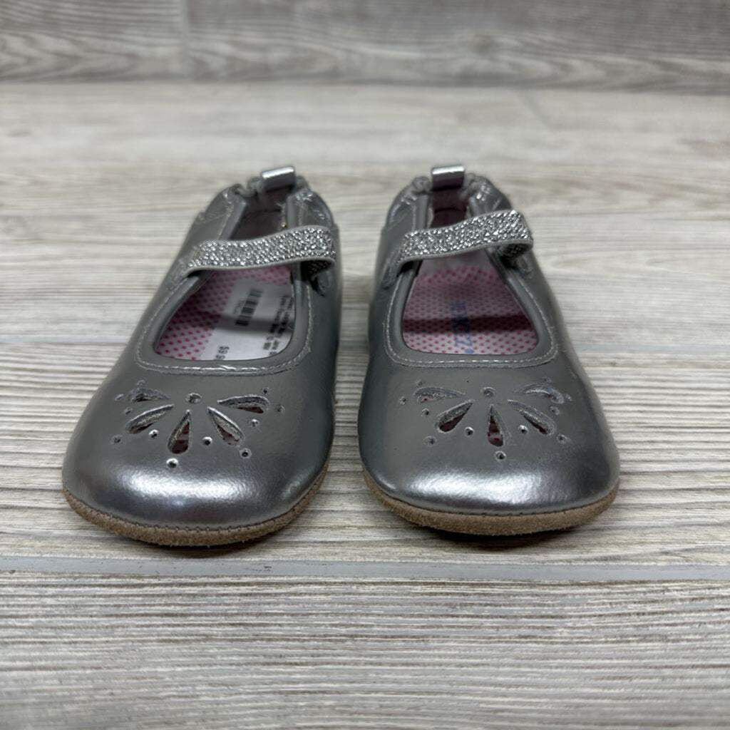 Leather Mary Jane Shoes Eyelet Flower