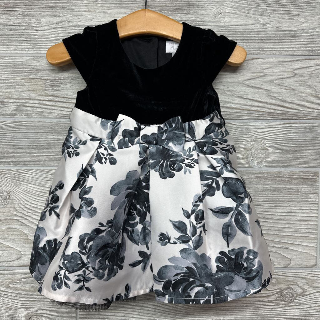 Velour Dress Flowers