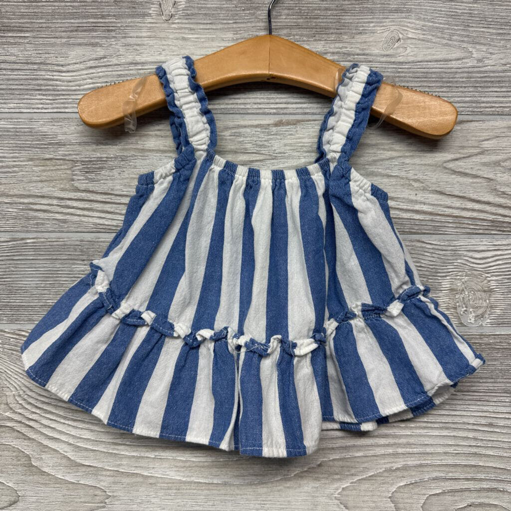 Peplum Tank Top & Shorts Stripes
