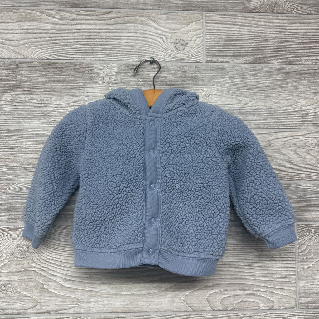 Sherpa Jacket Buttons Hood W/ Ears