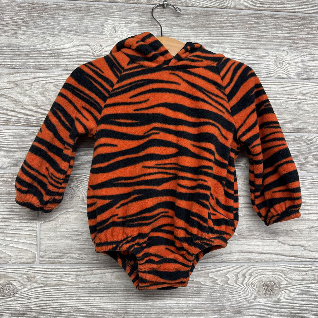 Fleece Tiger Romper W/ Hood