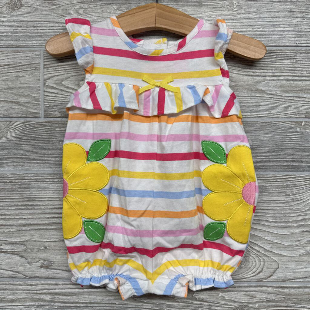 NEW Romper Stripes Flowers 6M