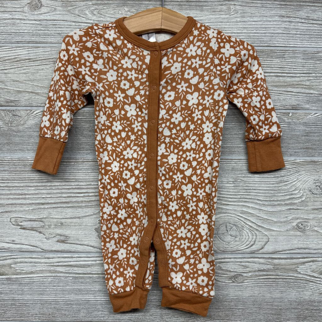 Button Up Outfit Flowers 0-3M