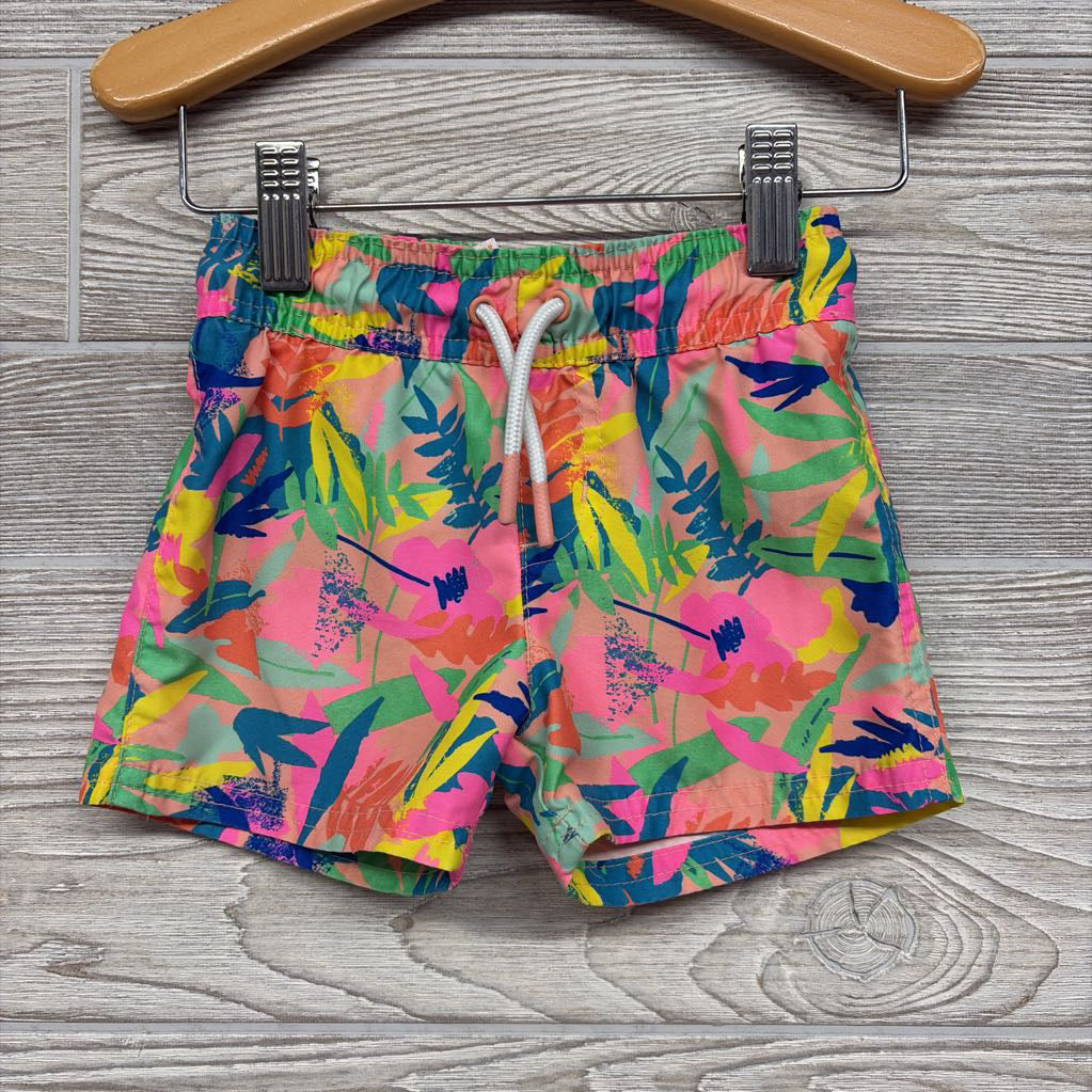 Drawstring Swim Trunks Leaves 12M