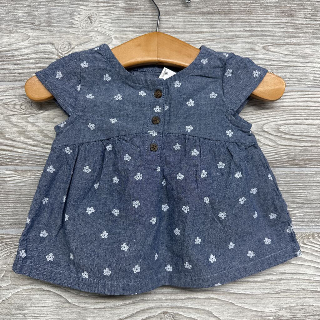 Chambray Shirt & Shorts Flowers