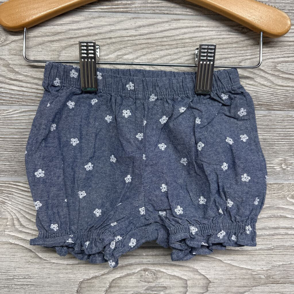 Chambray Shirt & Shorts Flowers