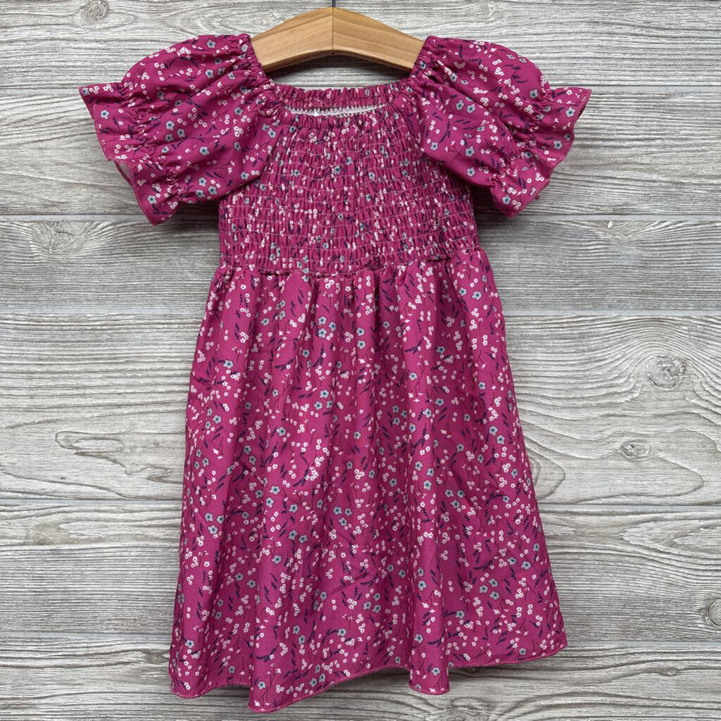 Smocked Capped Sleeve Dress Flowers 18m
