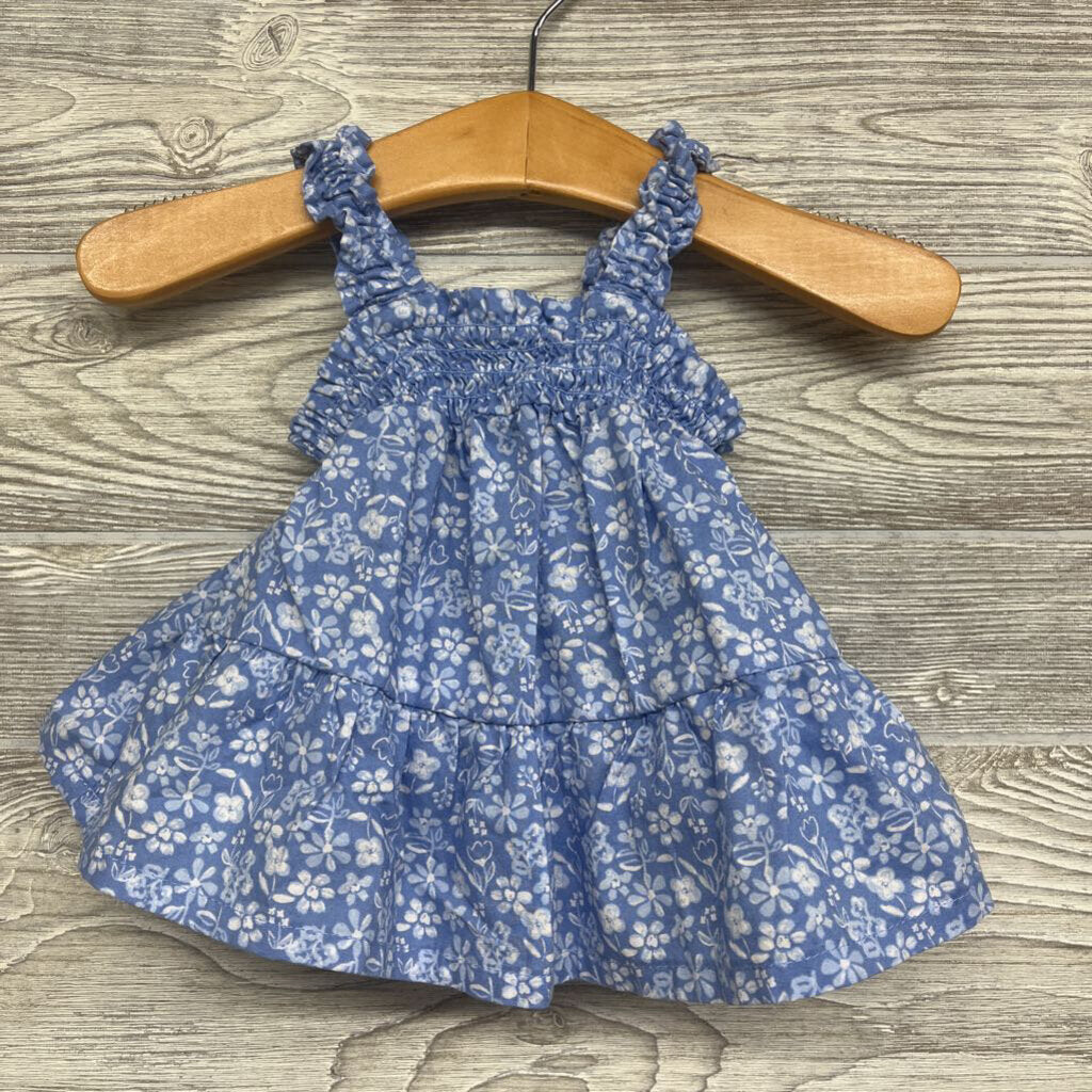 Ruffle Strap Dress Flowers