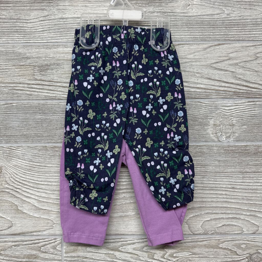 NEW 2 Pk Leggings Flowers Ruffle Butt