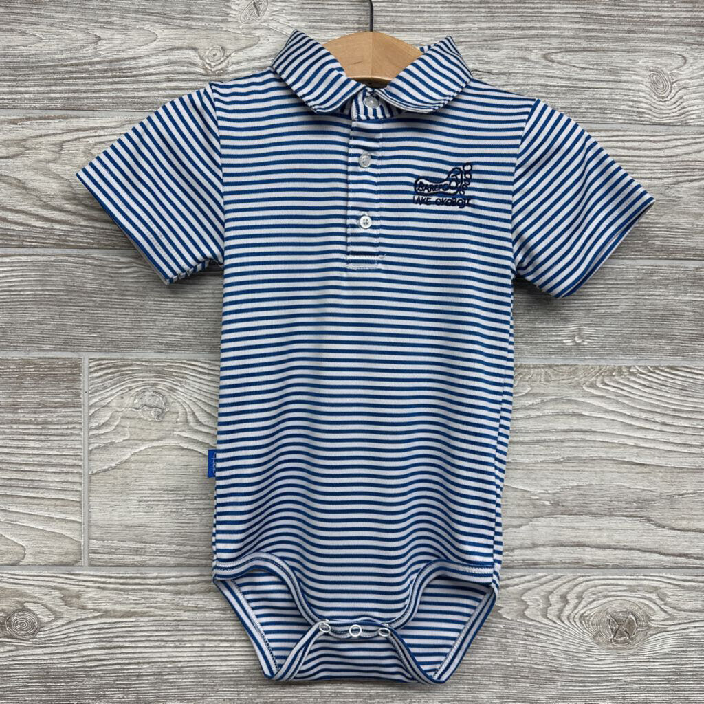 Active Polo Shirt Stripes Lake Okoboji