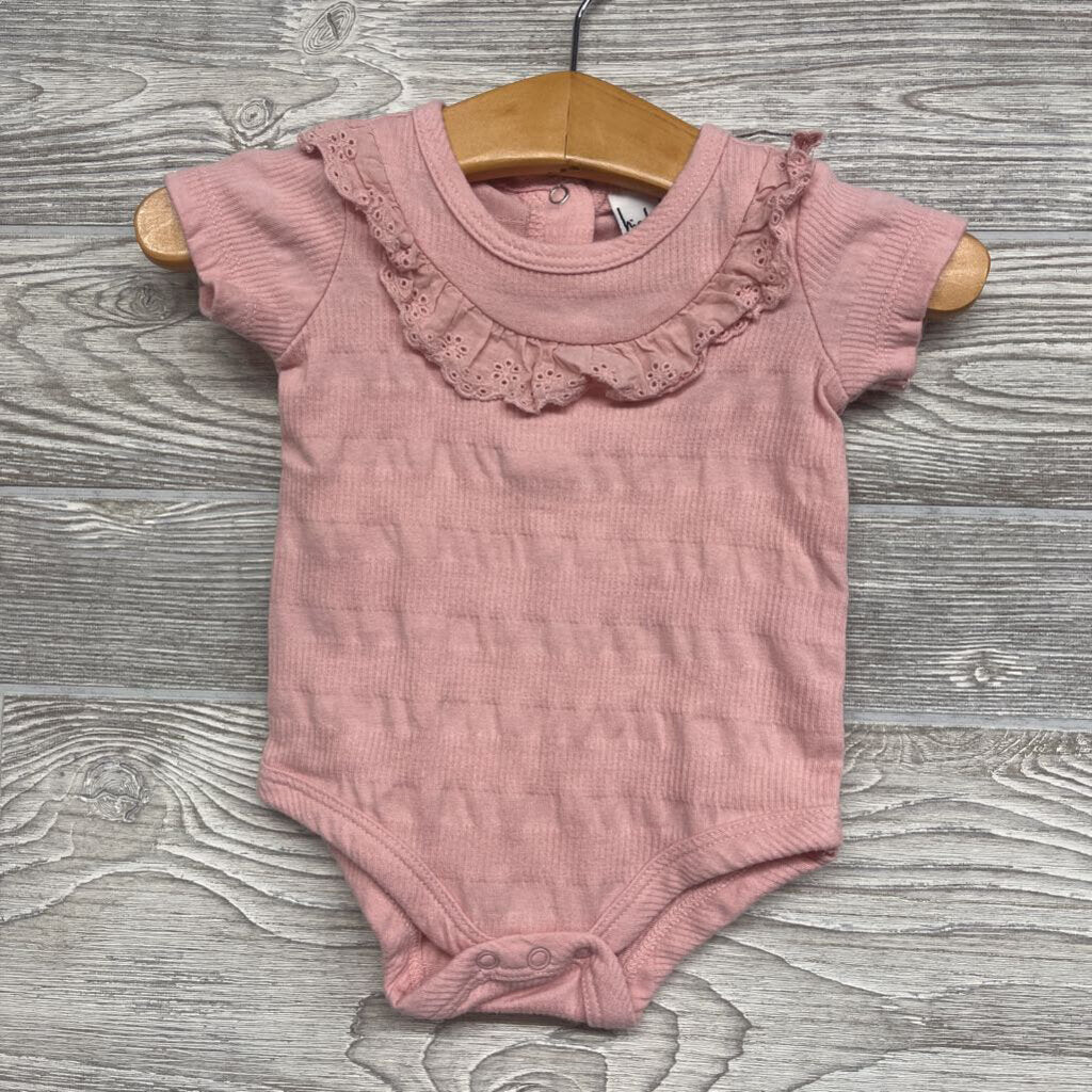 Bodysuit Ribbed Stripes Ruffle