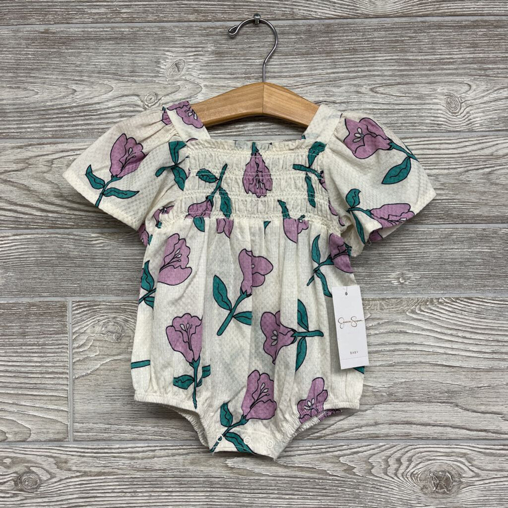 NEW Smocked Bubble Romper Flowers