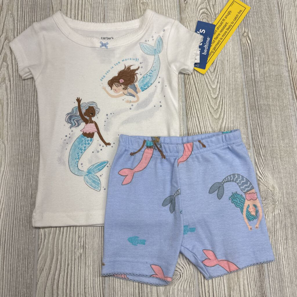 NEW 2 Pc PJs Sea You In The Morning Sea Mermaids