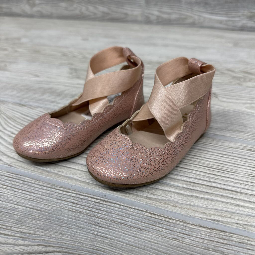 Flats Scallop Trim Strappy Ankle