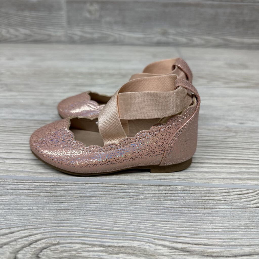 Flats Scallop Trim Strappy Ankle