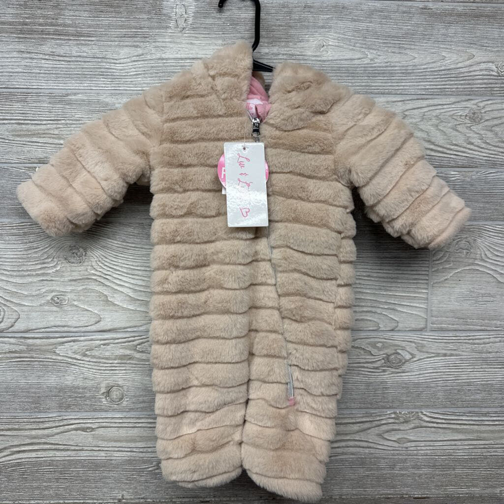 NEW Ribbed Faux Fur Bunting W/ Hood