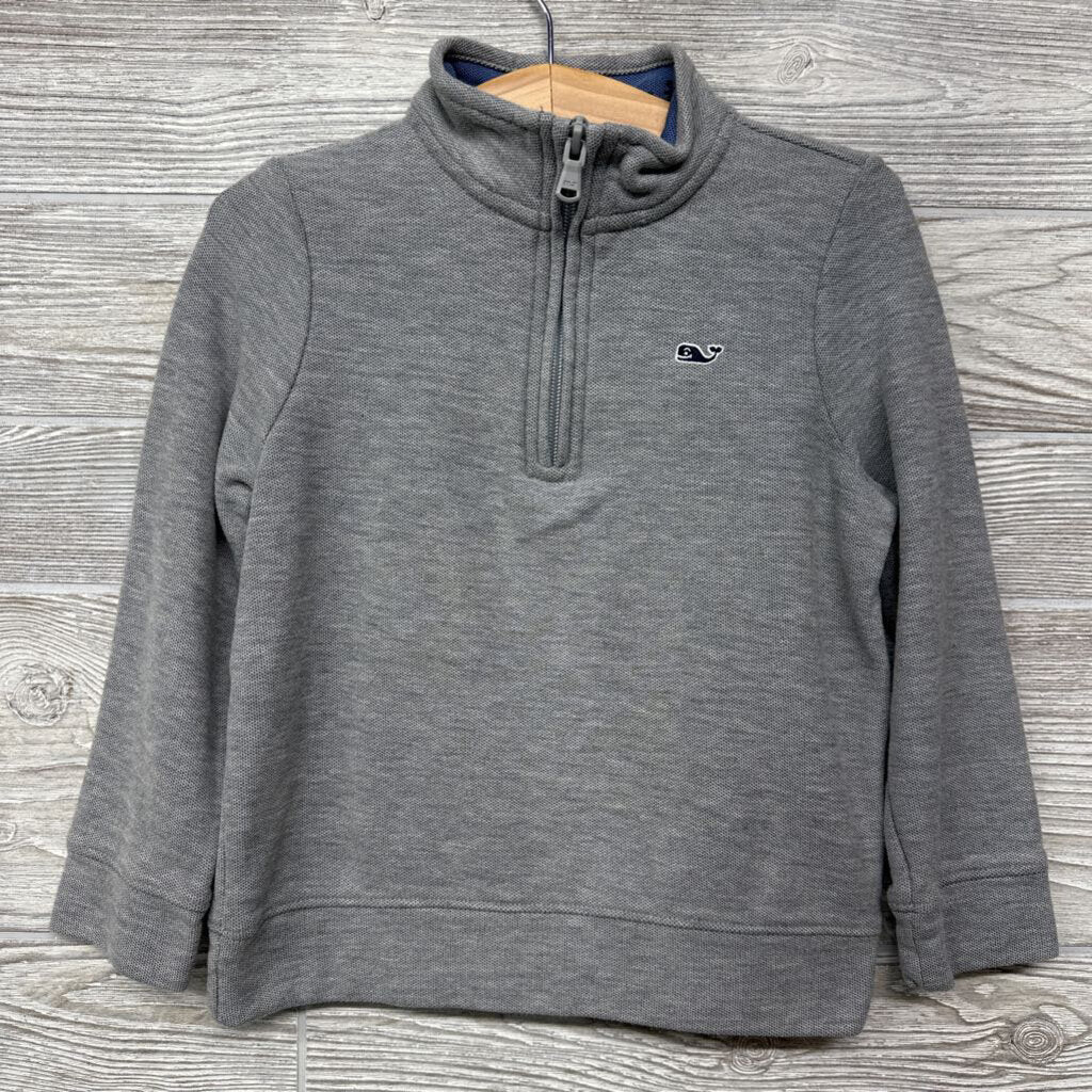 1/4 Zip Pullover Embroidered Whale