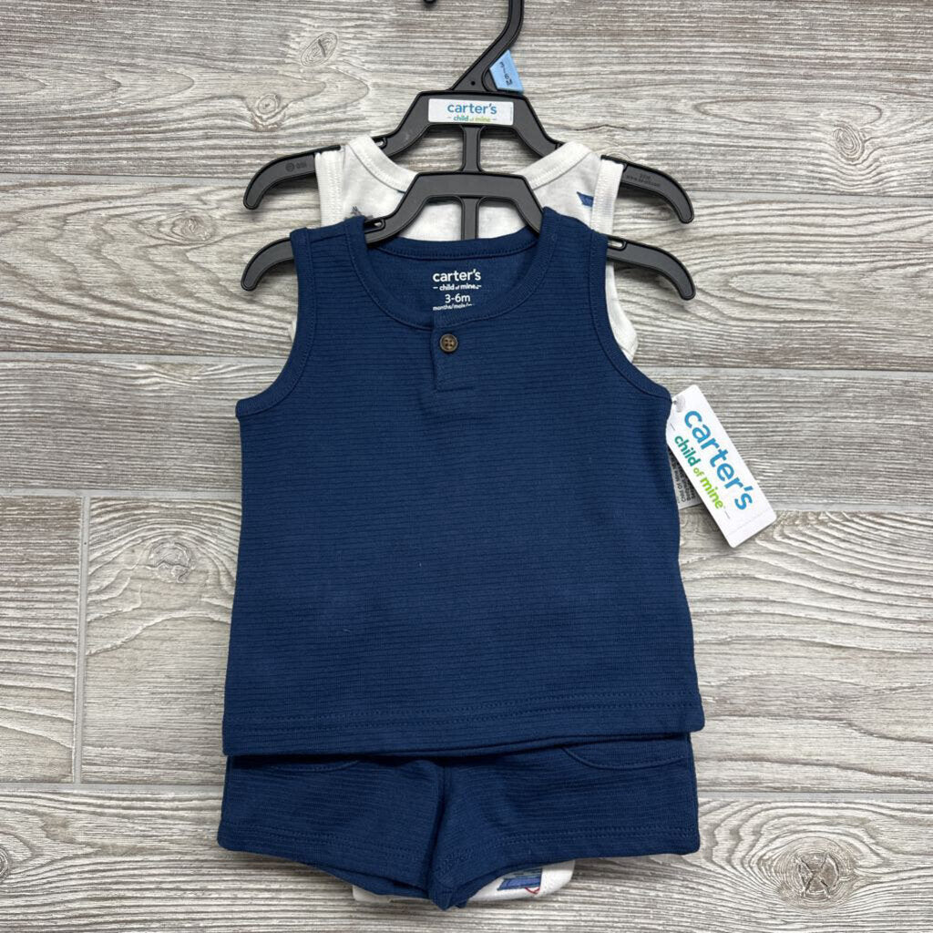 NEW 3 Pc Bodysuit Shirt & Shorts Boat Seagulls