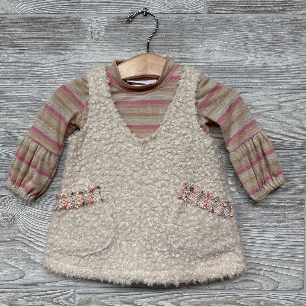 Sherpa Vest & Bodysuit Glitter Stripes