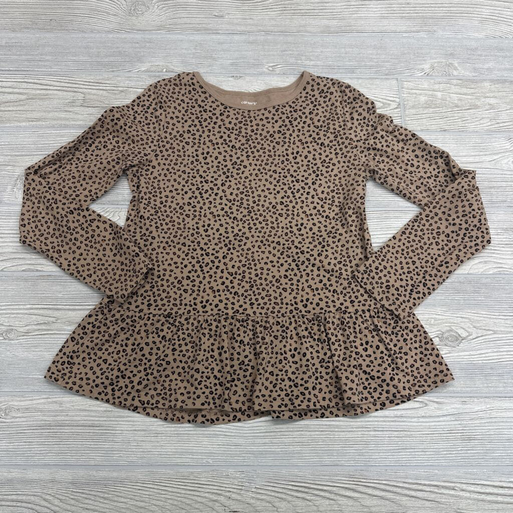 LS Peplum Shirt Animal Print