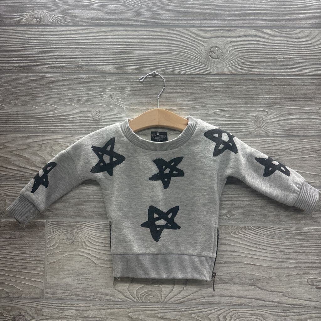 Crewneck Stars Side Zip