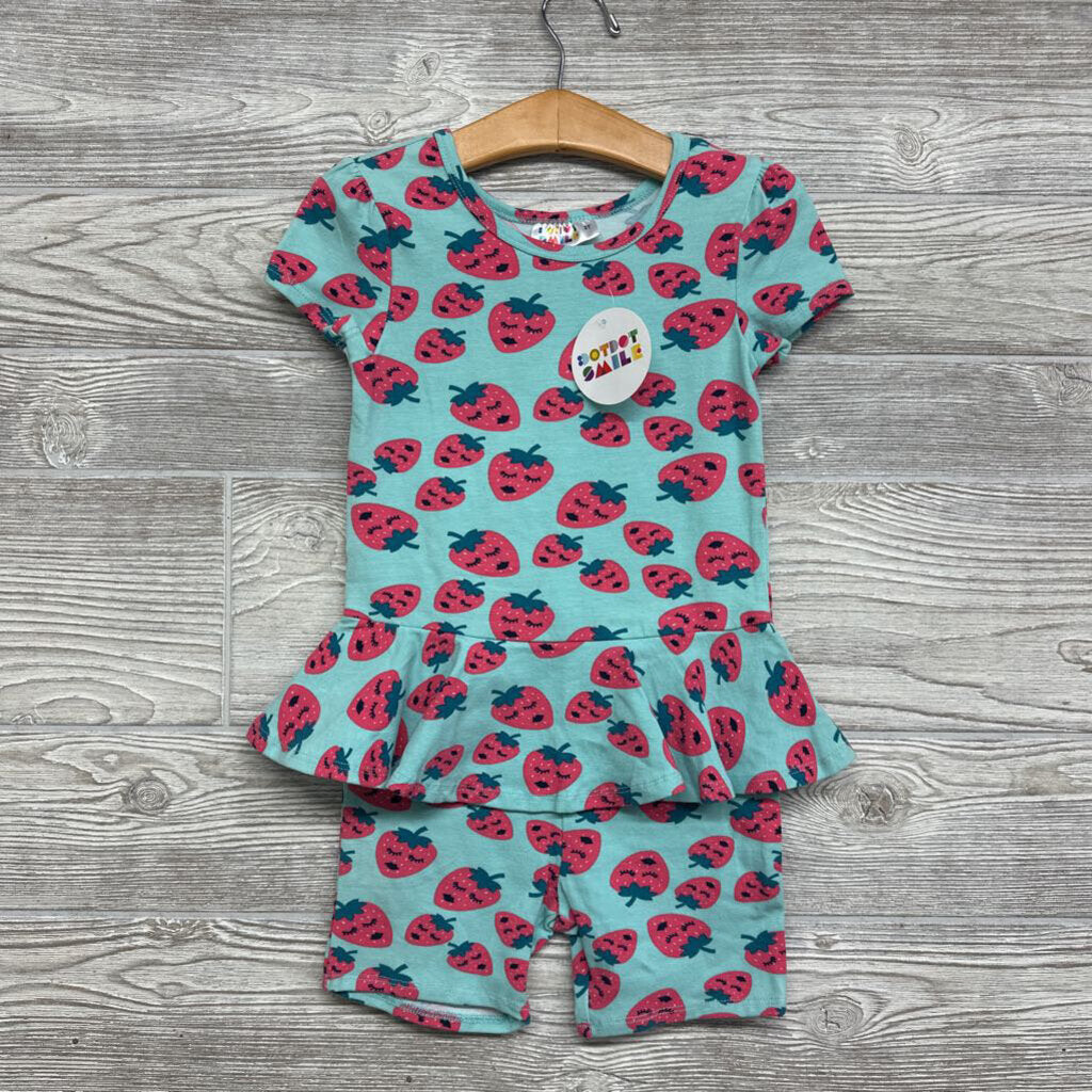 NEW Skirted Romper Strawberries