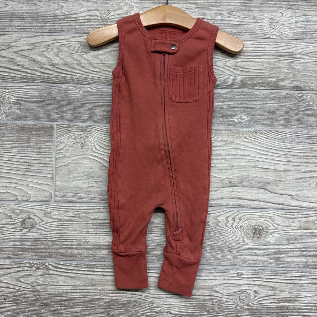 Organic Sleeveless Outfit Ribbed Sides & Pocket