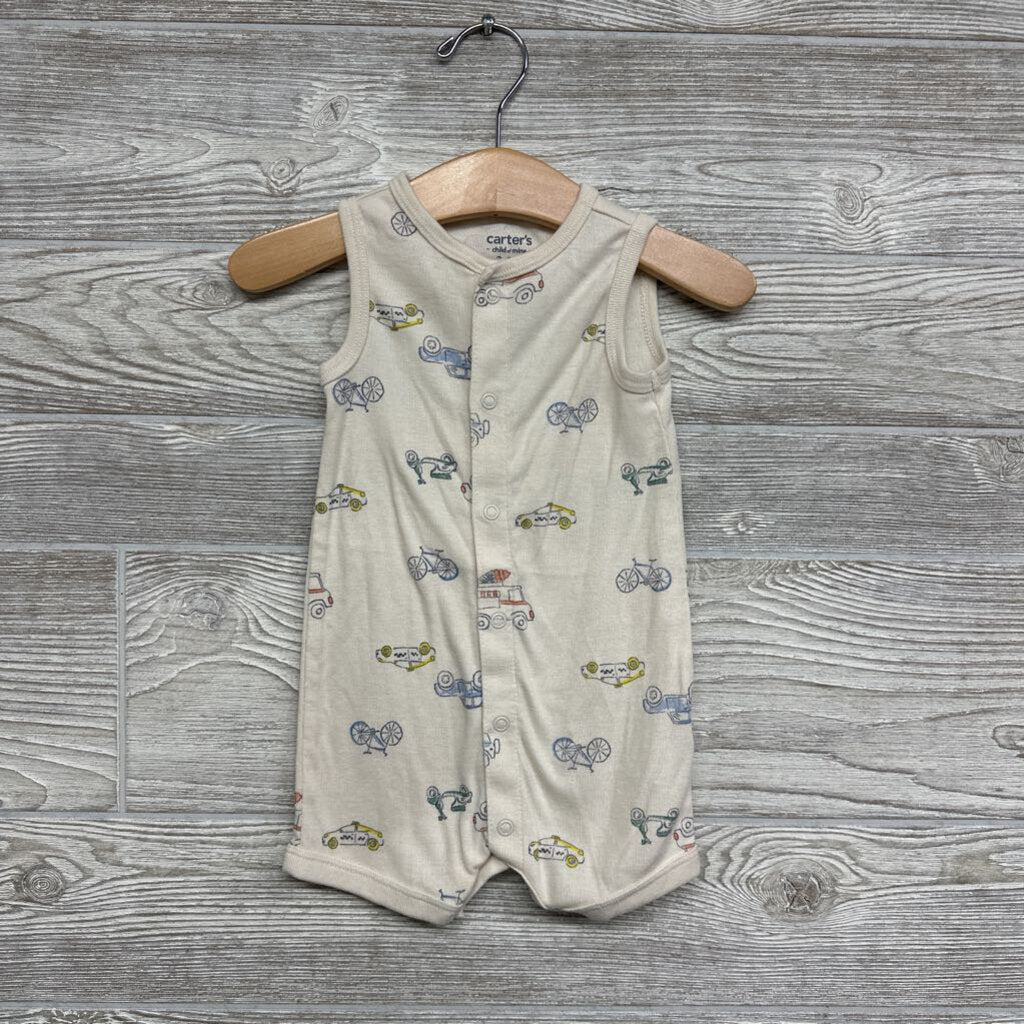 Snap Up Shorty Romper Vehicles