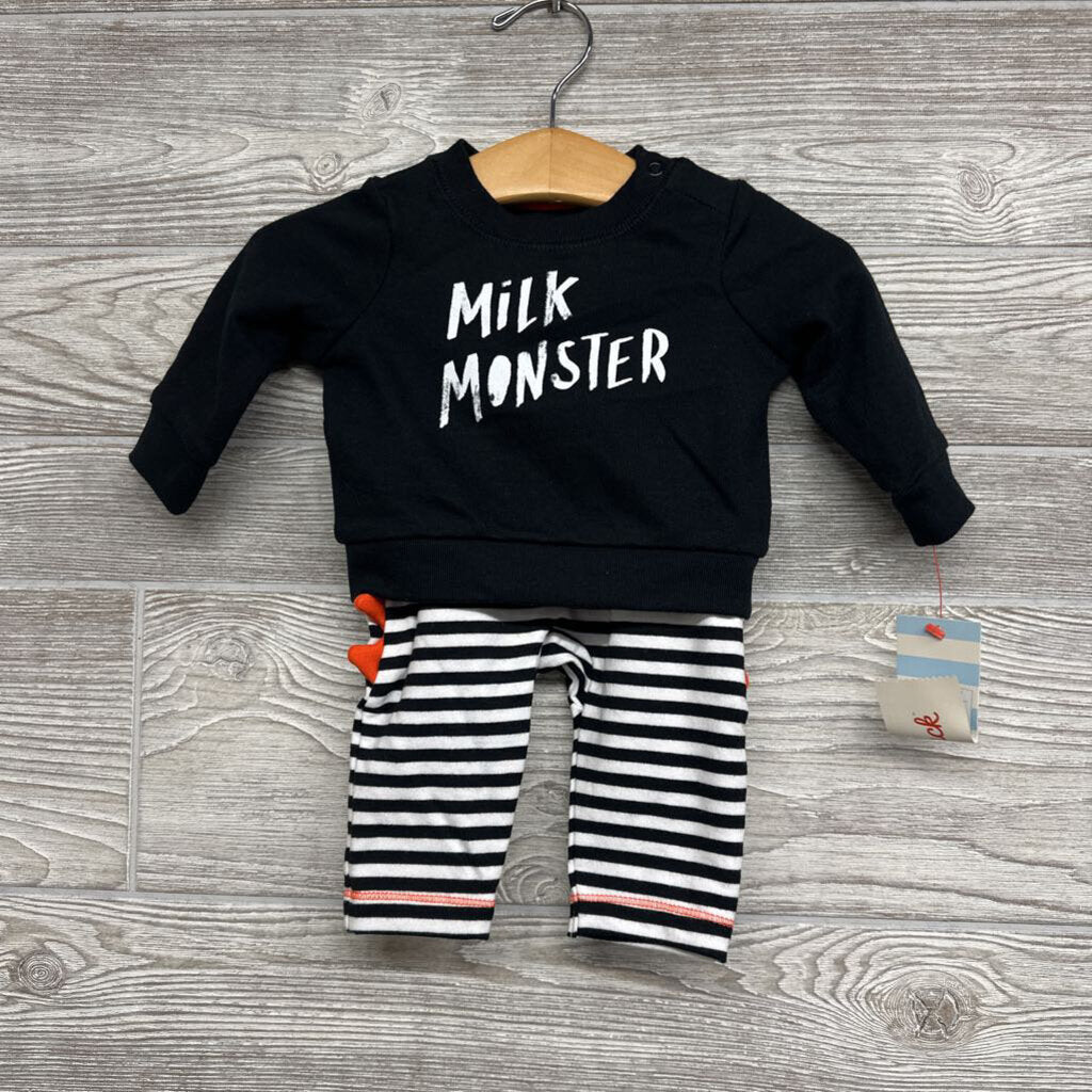 NEW Crewneck & Harem Pants Milk Monster Stripes